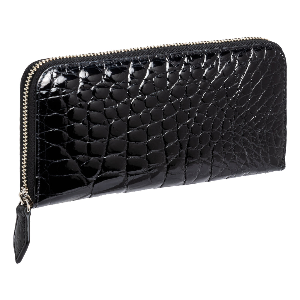 Ladies Long Purse NSB 6742 Black Glazed