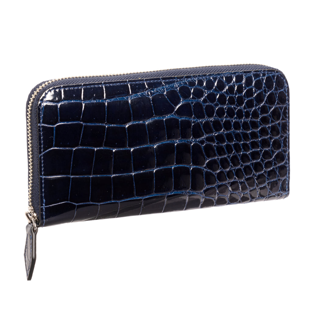 Ladies Long Purse NSB 6742 Navy Glazed